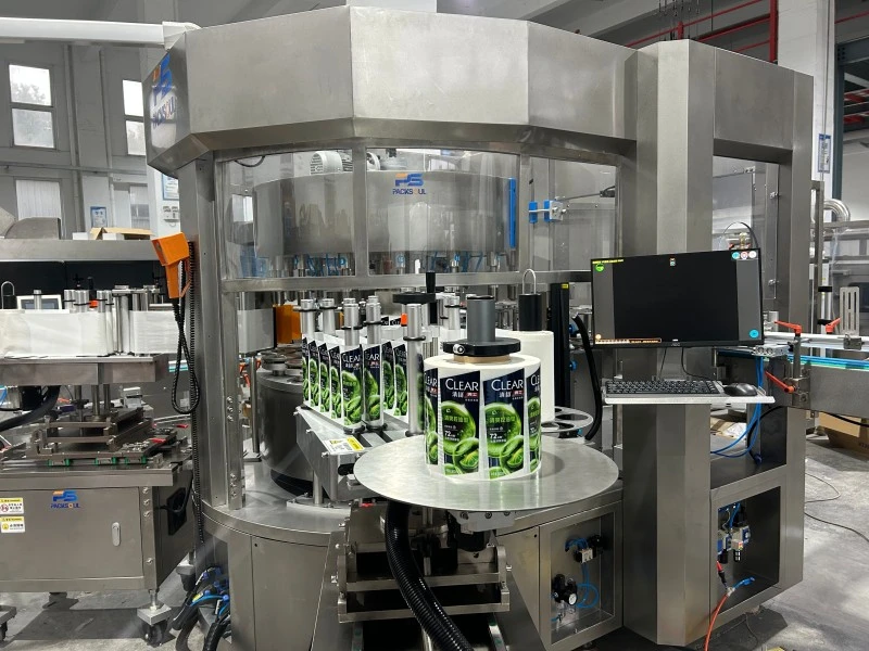 750ml Shampoo Flat Bottle Labeling Machine